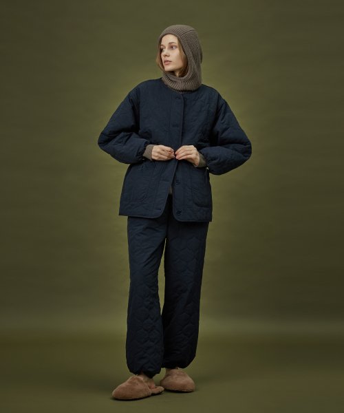 QUILTING PADDING PANT_navy (women)