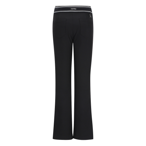 Logo Banding Bootcut Pants_Black