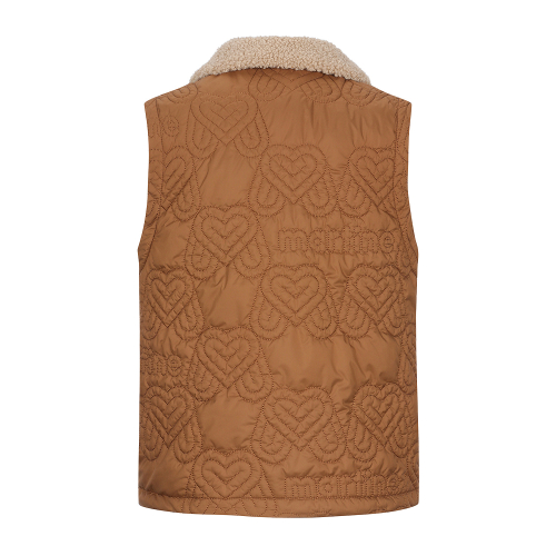 Heart Quilting Padding Vest_Camel