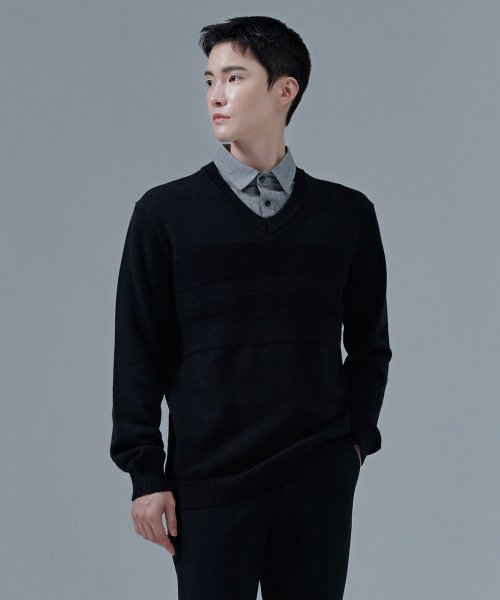 Layered sweater with collar best sale