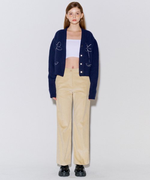 Вельветовые длинные брюки клеш beige