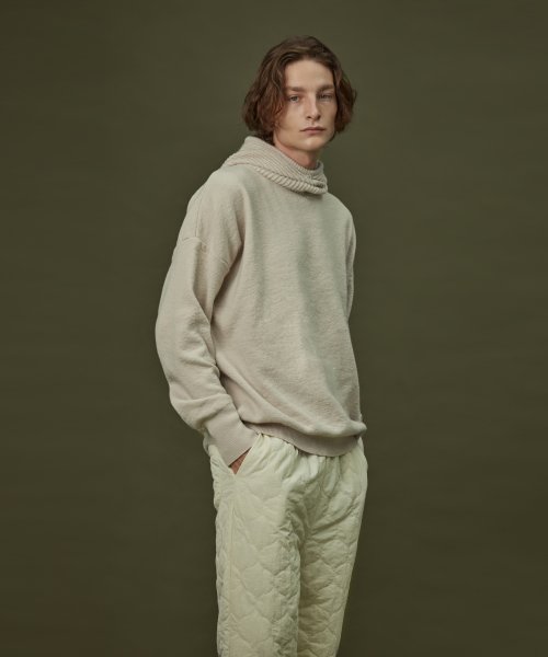 HOODIE KNIT_milktea (men)