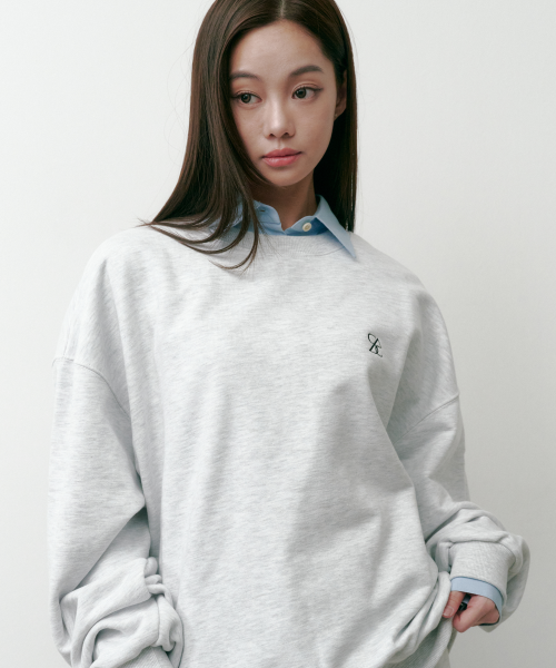 SAC Logo оверсайз свитшот Melange Gray 4W2333001