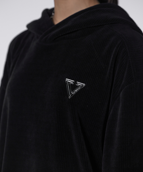 Velour Side Zipper Hoodie