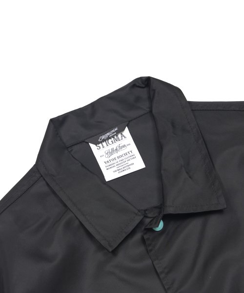 OLD LETTER OVERSIZED COACH JACKET BLACK