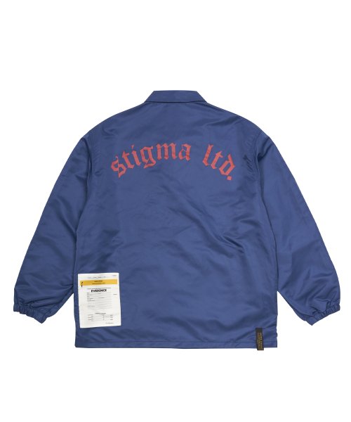 OLD LETTER OVERSIZED COACH JACKET BLUE