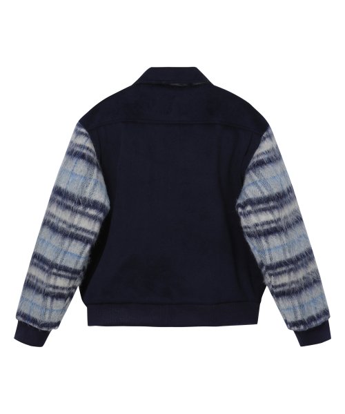 Стадионный шерстяной жакет Flame Navy