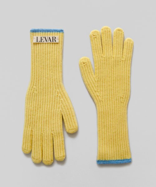 Yellow knit hot sale gloves