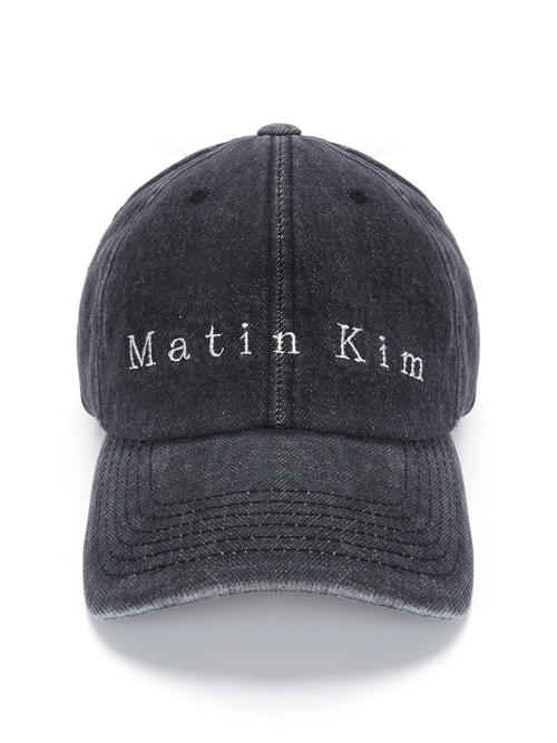 MUSINSA | MATIN KIM MATIN BLACK DENIM BALL CAP IN BLACK