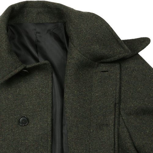 Bonheur Wool Balmacaan Coat (Khaki)