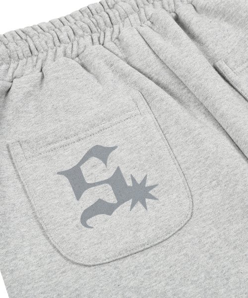 MUSINSA | jogger big [melange sweatpants logo SLOWACID gray] Side