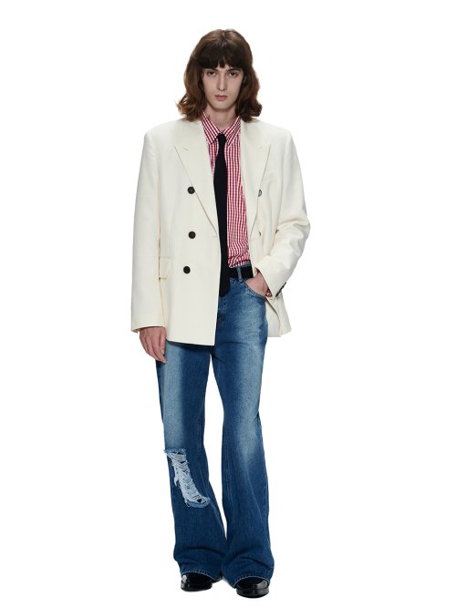 REFINED DOUBLE JACKET - CREAM