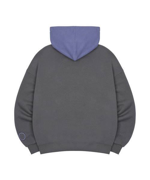 AM RAGLAN HOOD ZIP UP(CHARCOAL)