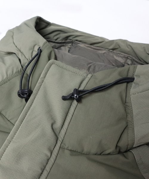 Пуховик-пуффер из нейлона Cordura с капюшоном, Khaki