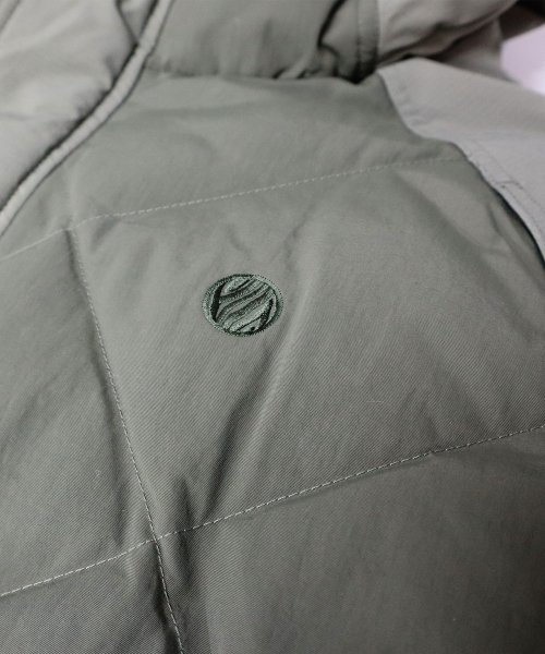 Пуховик-пуффер из нейлона Cordura с капюшоном, Khaki