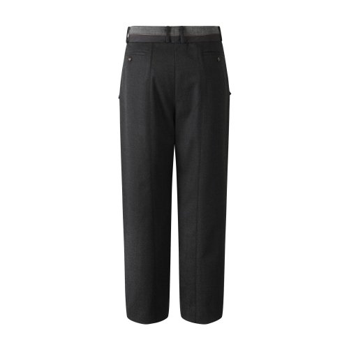 Raw Edged Tape Detail Wool Pants_RKPAW23609GYX