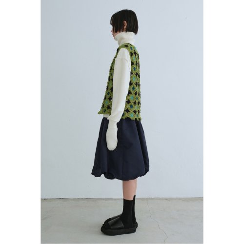 Gloves Mixed Turtle Neck Knit Top_R0WAA23101IVX