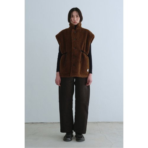 Over Sized Shearing Vest_RQVAW23534BRX