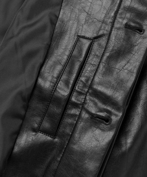 MUSINSA WITH Overfit Collar Fake Leather Jacket Black musinsa-with-overfit-collar-fake-leather-jacket-black