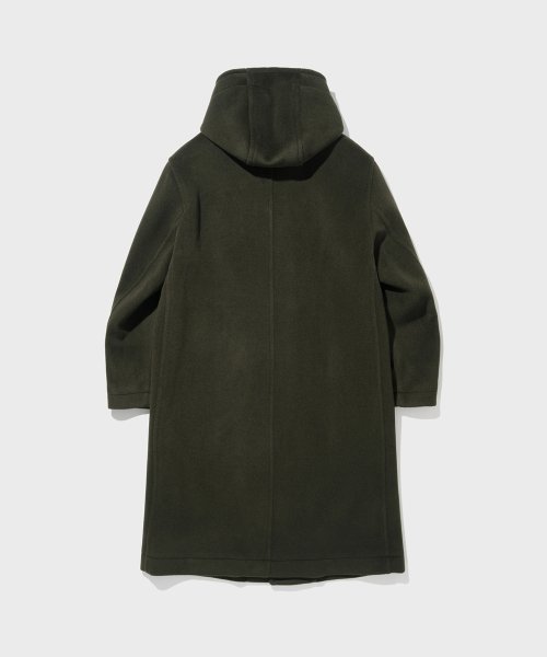 PILE WOOL HOODED COAT (ARMY GREEN)