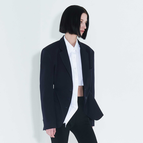 DOZI - Pinched Tailored Jacket _ Dark Navy