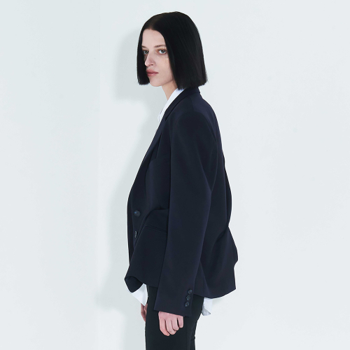 DOZI - Pinched Tailored Jacket _ Dark Navy