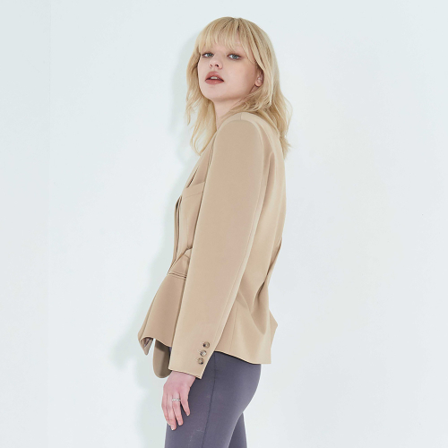 DOZI - Pinched Tailored Jacket _ Beige