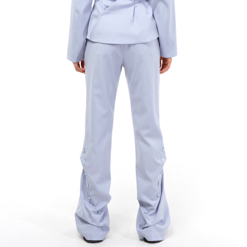 DOZI - Beaded Slim Trousers _ Sky Blue