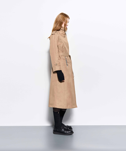 Throat Latch Trench Coat _ Beige