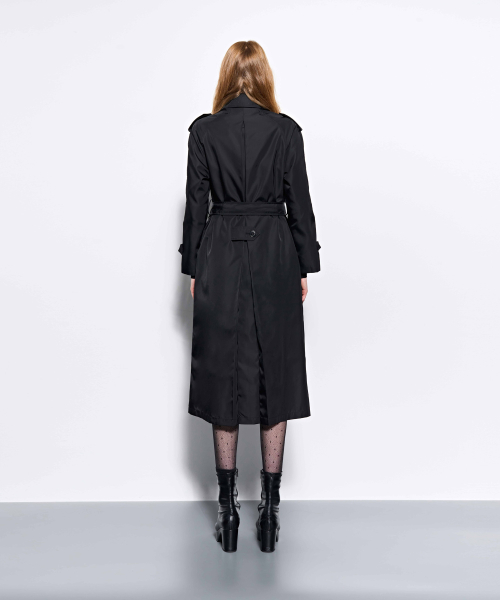 Throat Latch Trench Coat _ Black
