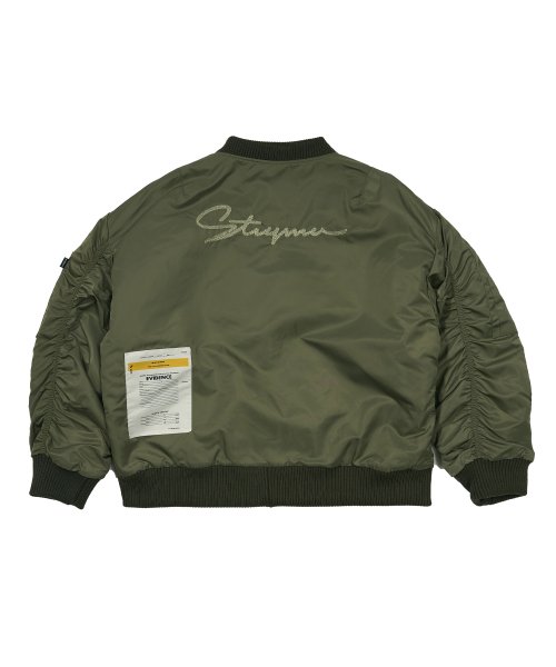 ZIPPER OVERSIZED MA-1 JACKET KHAKI