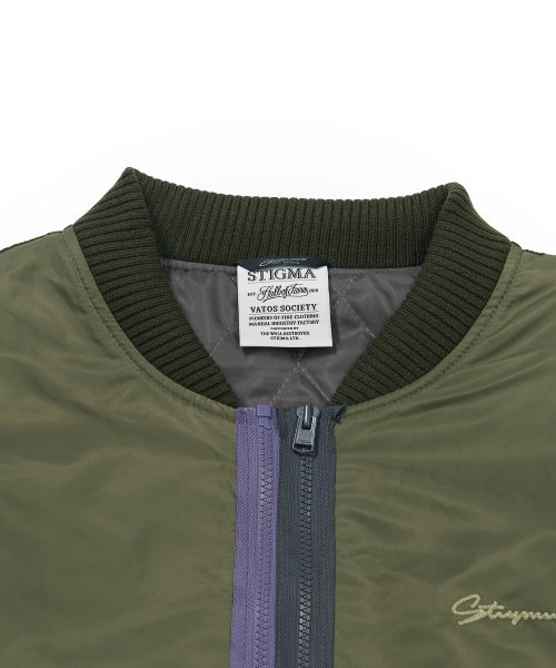 ZIPPER OVERSIZED MA-1 JACKET KHAKI