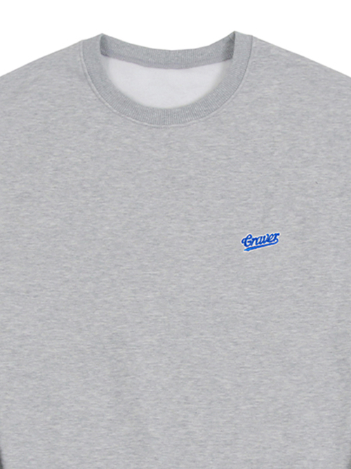 [UNISEX] Серый свитшот с синей вышивкой Baseball