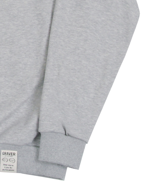 [UNISEX] Серый свитшот с синей вышивкой Baseball