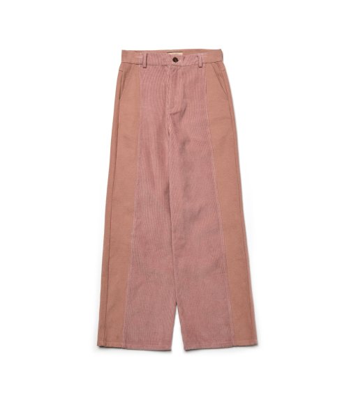 Corduroy Contrast Wide Pants (2colors)