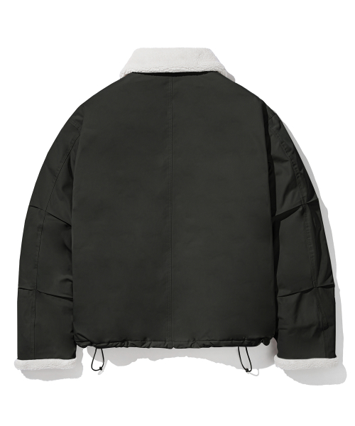 MUSINSA | Codegraphy Heavy boa fleece mouton jacket_black
