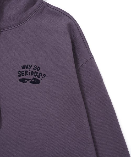 Фиолетовое худи с вышивкой Serious Penguin