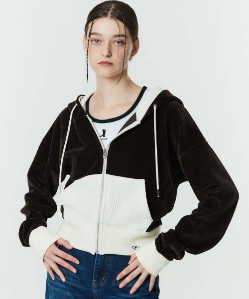 Color block cheap crop hoodie