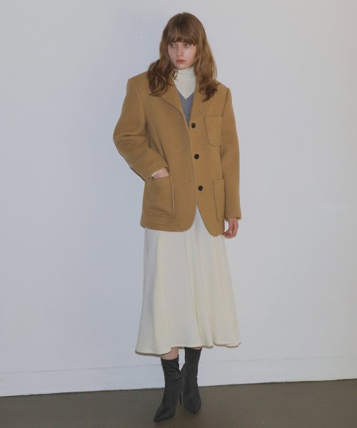 WOOL BLAZER COAT / CAMEL