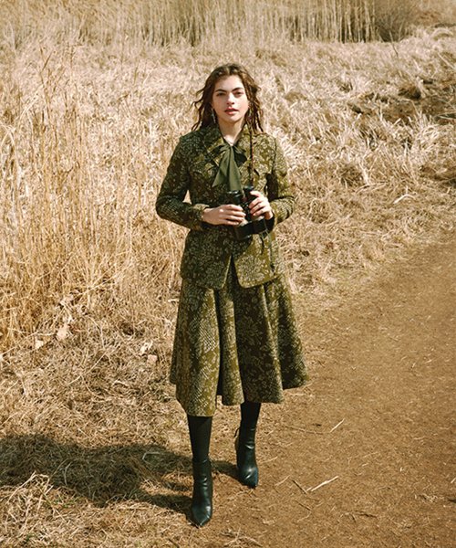 Jacquard Wool Safari Jacket
