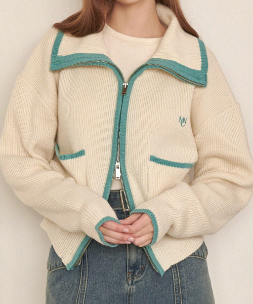 Willow Wool Line Zip-up Knit