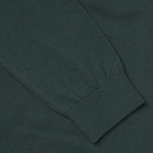 [Casual] Cashtouch crew-neck knit Green_relax-fit