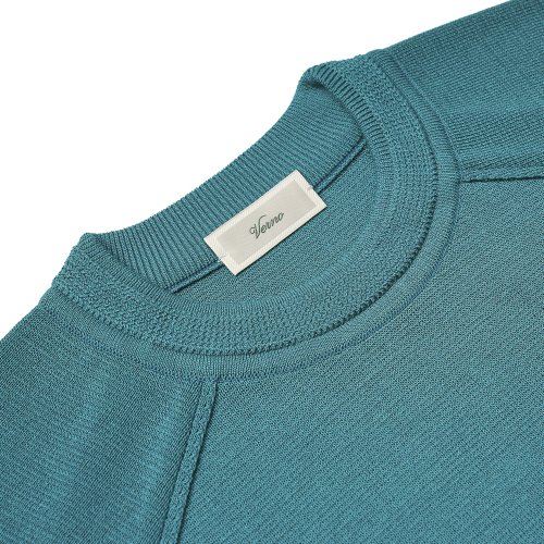 [Casual] Raglan crew-neck knit See green