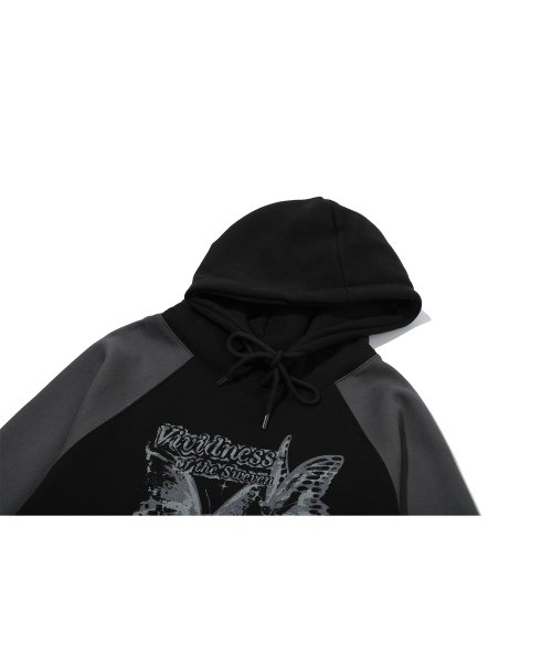 Vividness реглан худи Charcoal Black