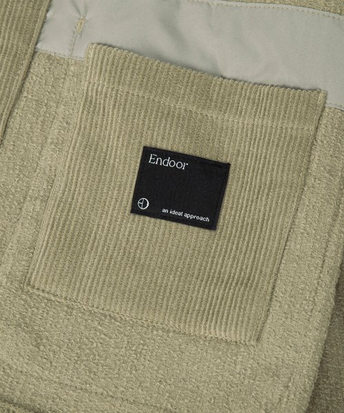 Corduroy sports field jacket (beige)