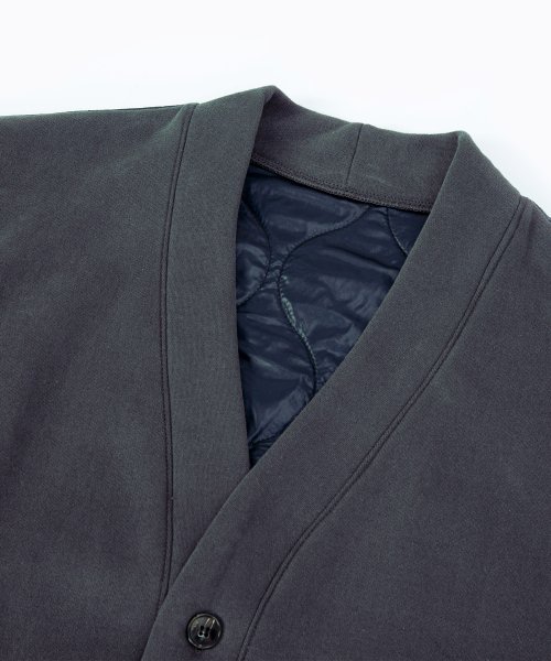 Liner cardigan (dark gray)