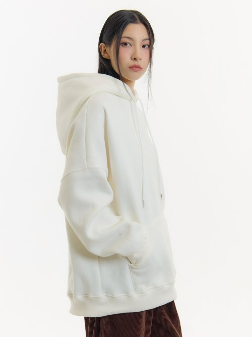 Худи на флисе с вышитым логотипом Varsity Cream