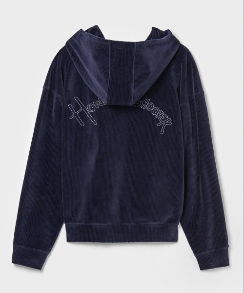 Худи оверсайз вельвет унисекс CORDUROY ARCH LOGO HOODIE NAVY