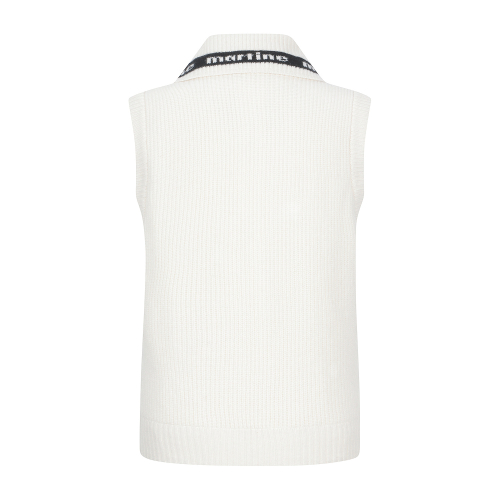 Zip-up Knit Vest_O/White