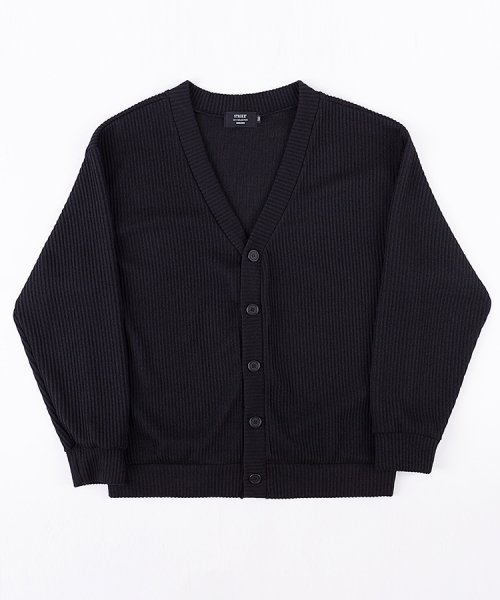 Свободный кардиган со спущенным плечом (BLACK)